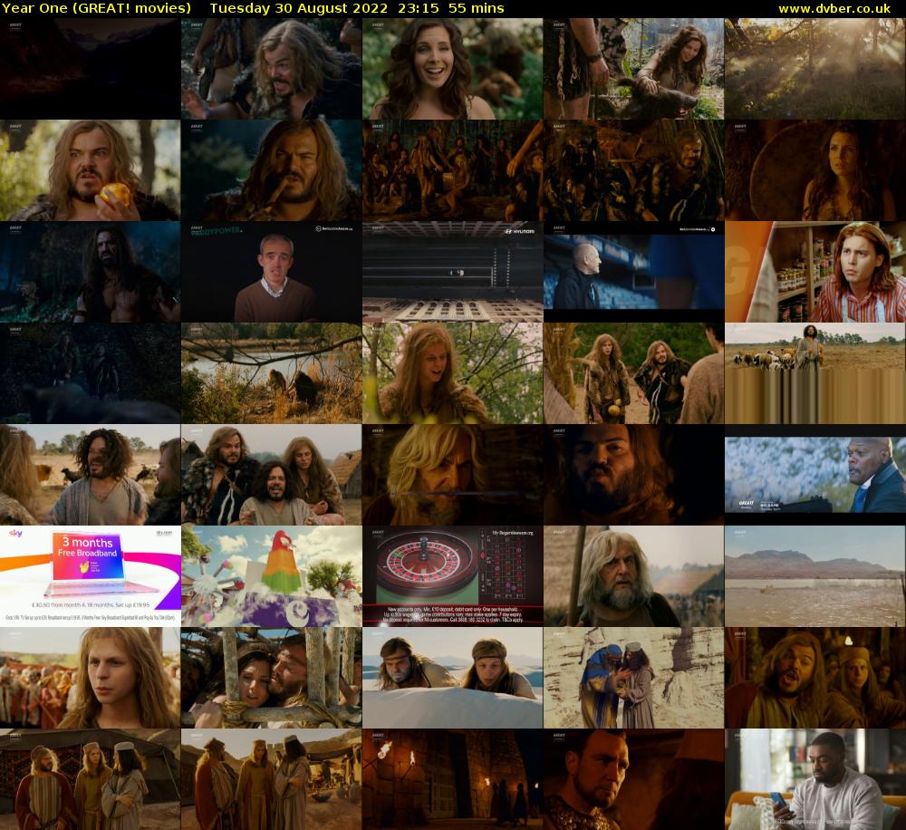 Year One (GREAT! movies) Tuesday 30 August 2022 23:15 - 00:10