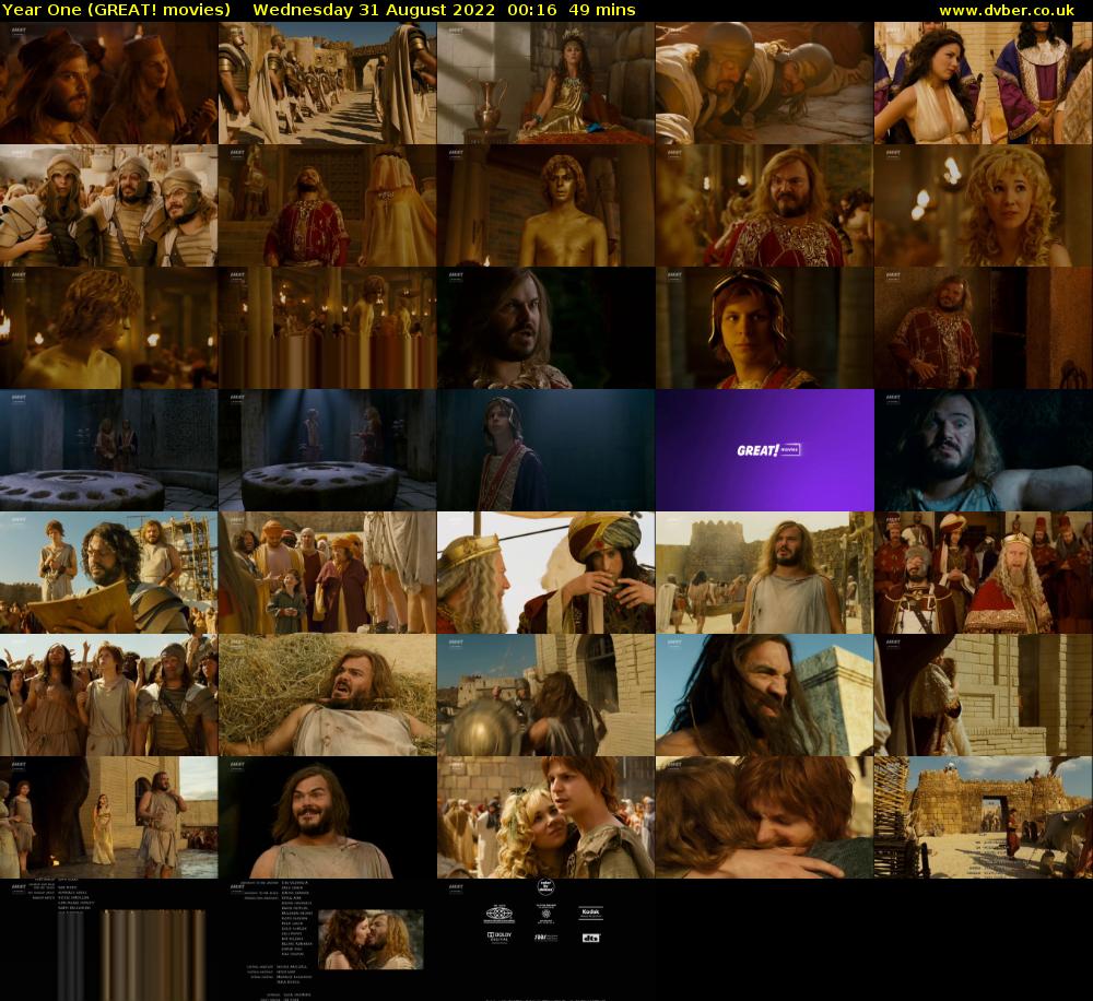 Year One (GREAT! movies) Wednesday 31 August 2022 00:16 - 01:05