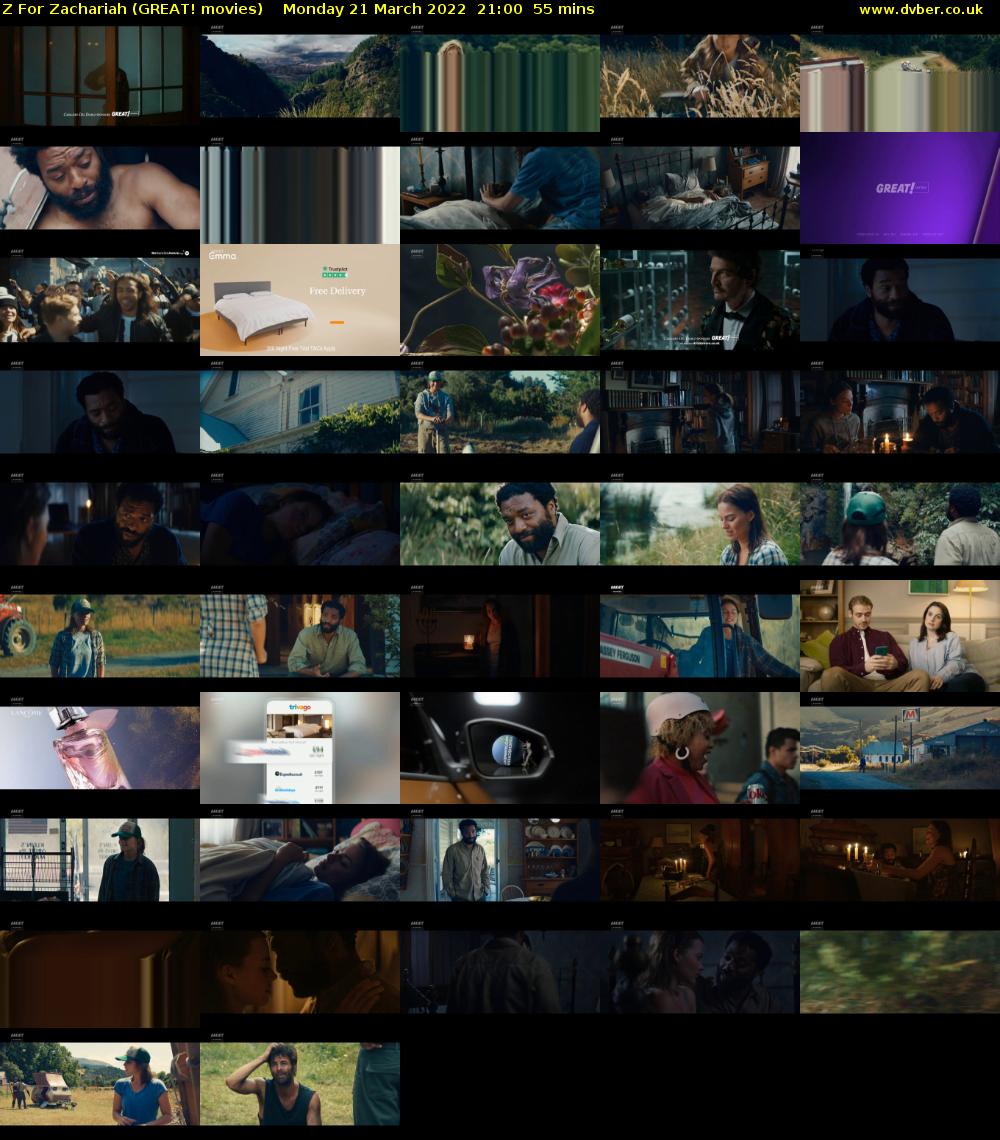 Z For Zachariah (GREAT! movies) Monday 21 March 2022 21:00 - 21:55