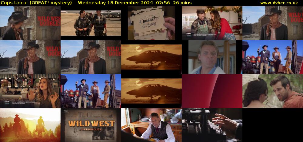 Cops Uncut (GREAT! mystery) Wednesday 18 December 2024 02:56 - 03:22