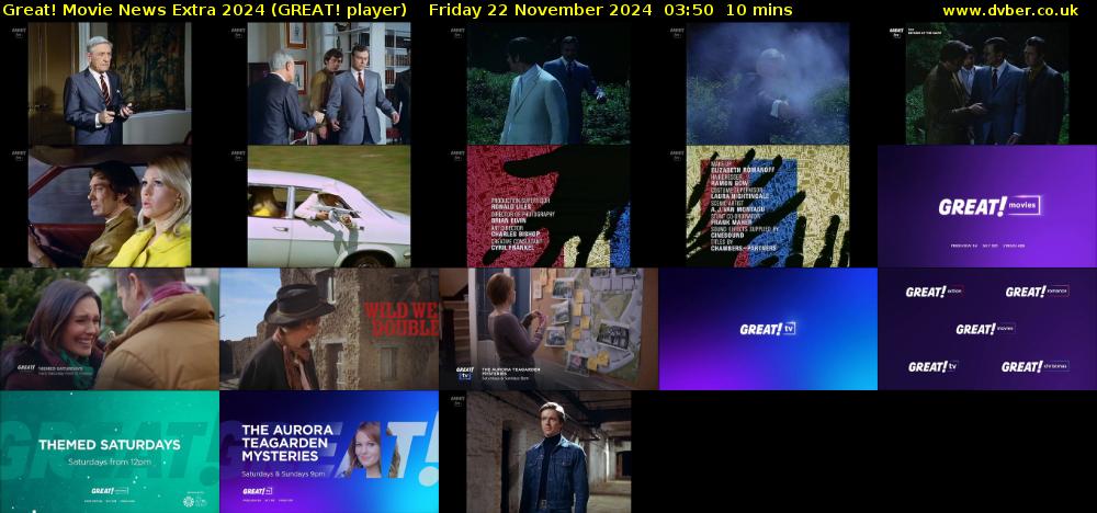 Great! Movie News Extra 2024 (GREAT! player) Friday 22 November 2024 03:50 - 04:00