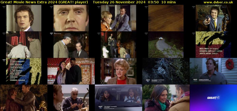 Great! Movie News Extra 2024 (GREAT! player) Tuesday 26 November 2024 03:50 - 04:00