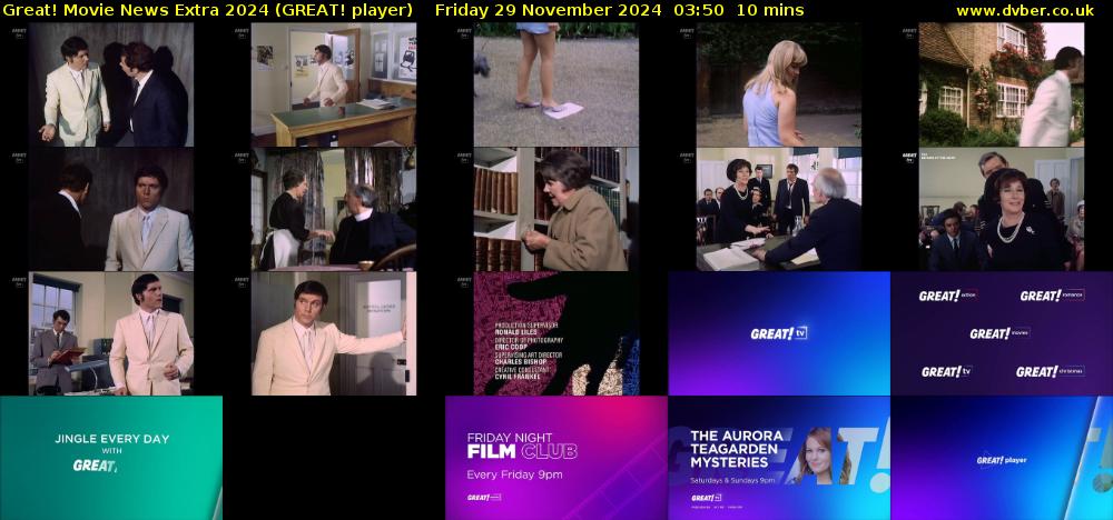 Great! Movie News Extra 2024 (GREAT! player) Friday 29 November 2024 03:50 - 04:00