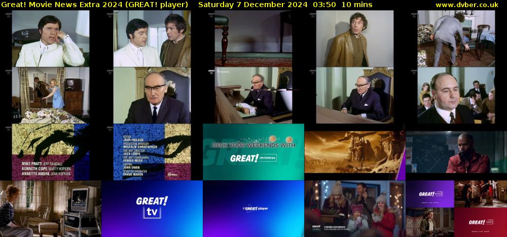 Great! Movie News Extra 2024 (GREAT! player) Saturday 7 December 2024 03:50 - 04:00