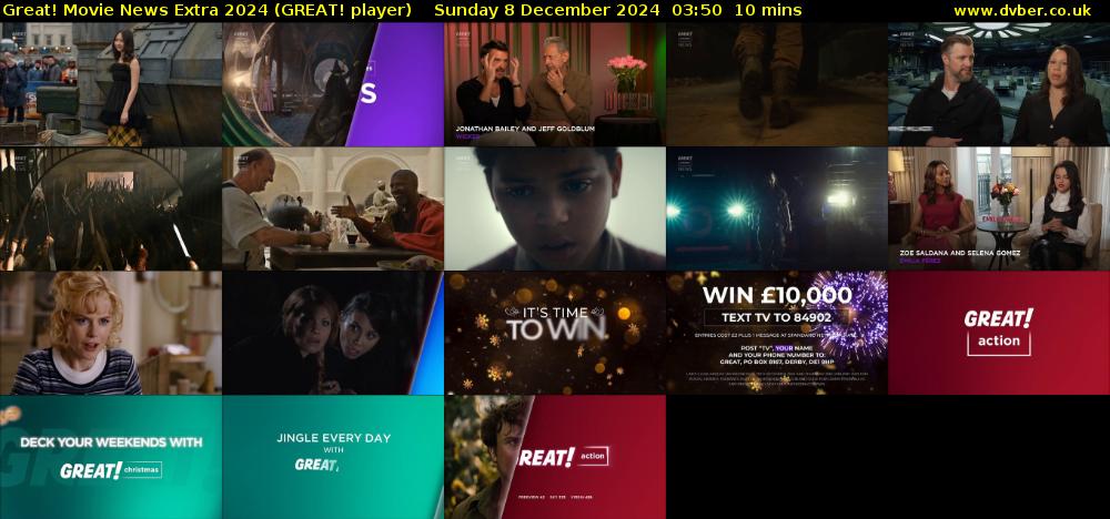 Great! Movie News Extra 2024 (GREAT! player) Sunday 8 December 2024 03:50 - 04:00