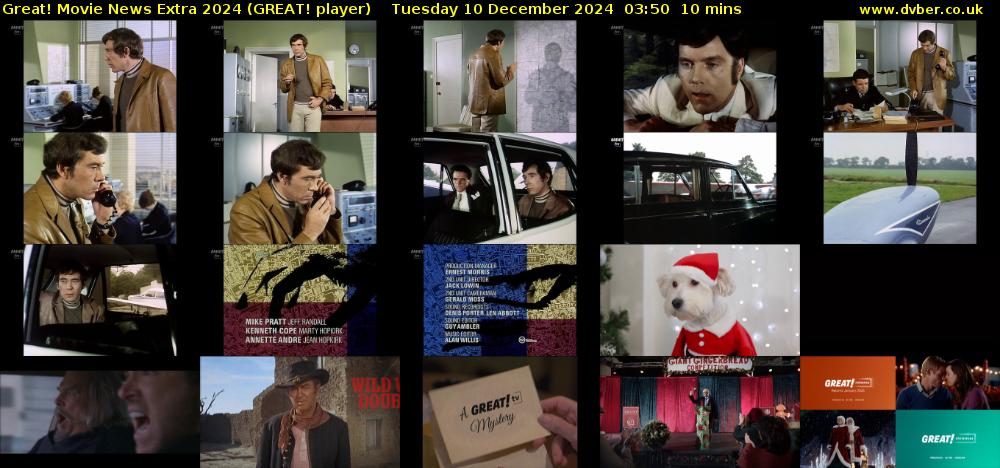 Great! Movie News Extra 2024 (GREAT! player) Tuesday 10 December 2024 03:50 - 04:00