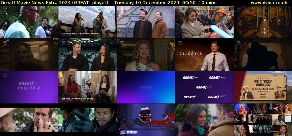 Great! Movie News Extra 2024 (GREAT! player) Tuesday 10 December 2024 04:50 - 05:00