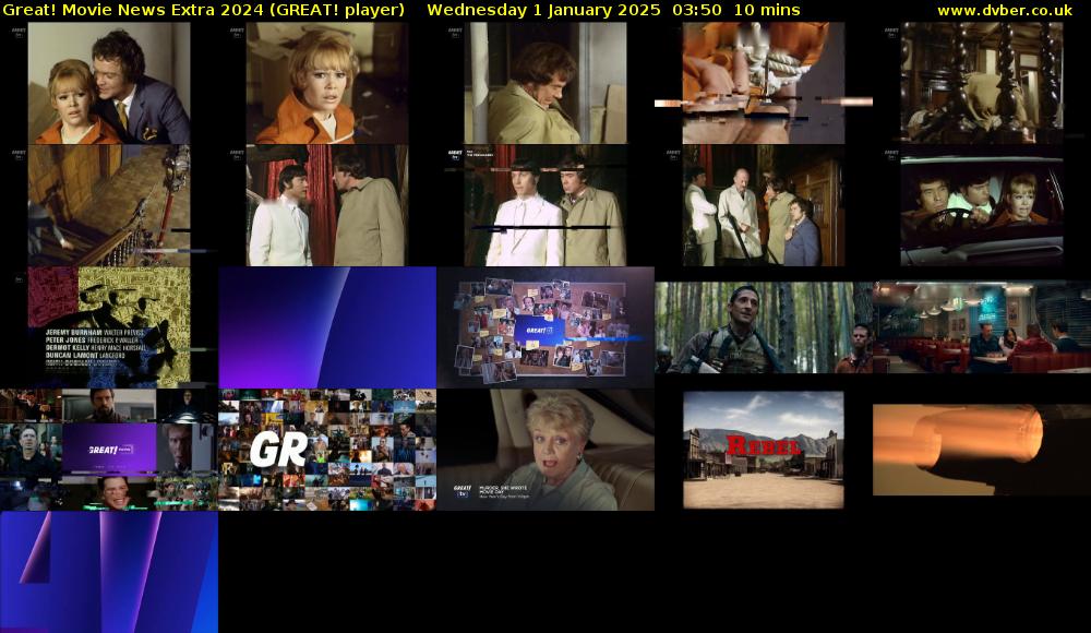 Great! Movie News Extra 2024 (GREAT! player) Wednesday 1 January 2025 03:50 - 04:00