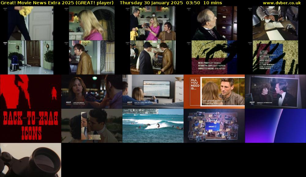 Great! Movie News Extra 2025 (GREAT! player) Thursday 30 January 2025 03:50 - 04:00