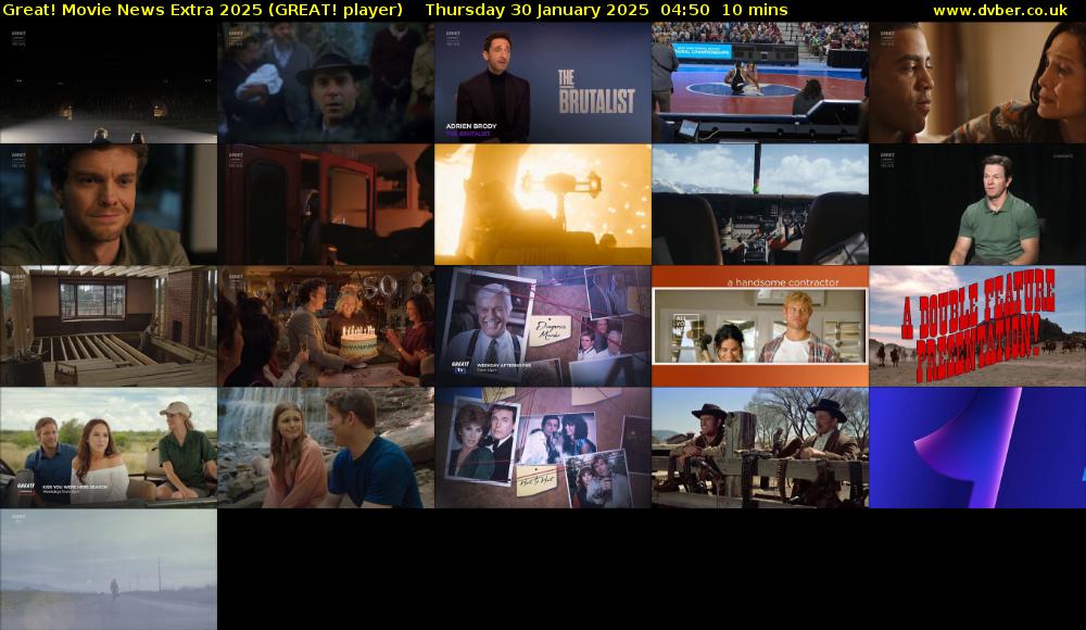Great! Movie News Extra 2025 (GREAT! player) Thursday 30 January 2025 04:50 - 05:00