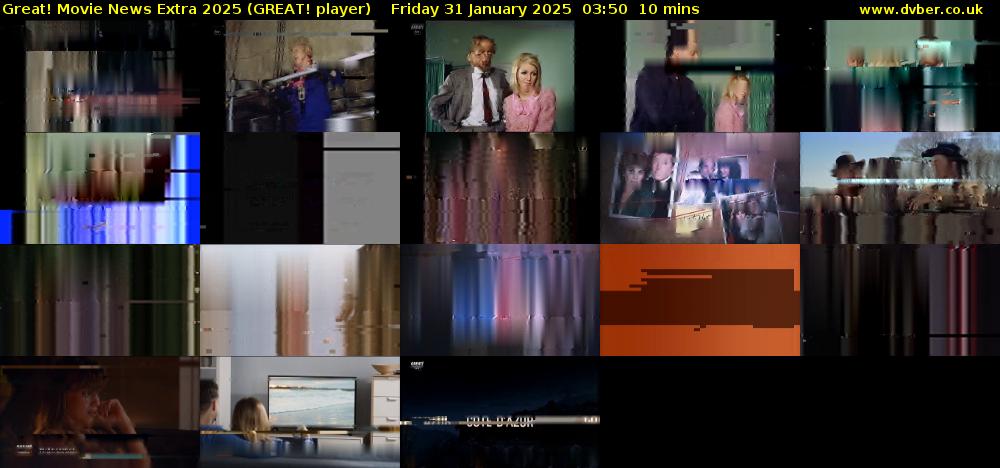 Great! Movie News Extra 2025 (GREAT! player) Friday 31 January 2025 03:50 - 04:00