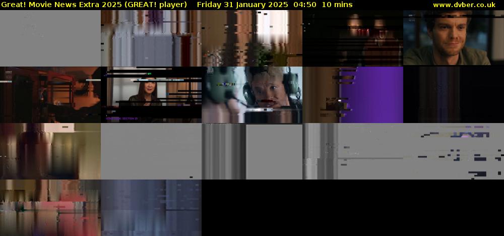 Great! Movie News Extra 2025 (GREAT! player) Friday 31 January 2025 04:50 - 05:00