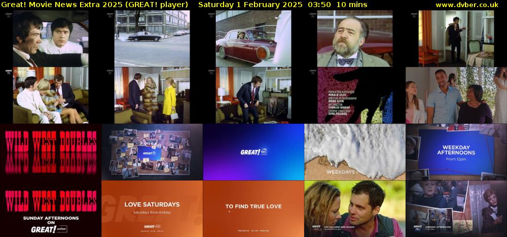 Great! Movie News Extra 2025 (GREAT! player) Saturday 1 February 2025 03:50 - 04:00