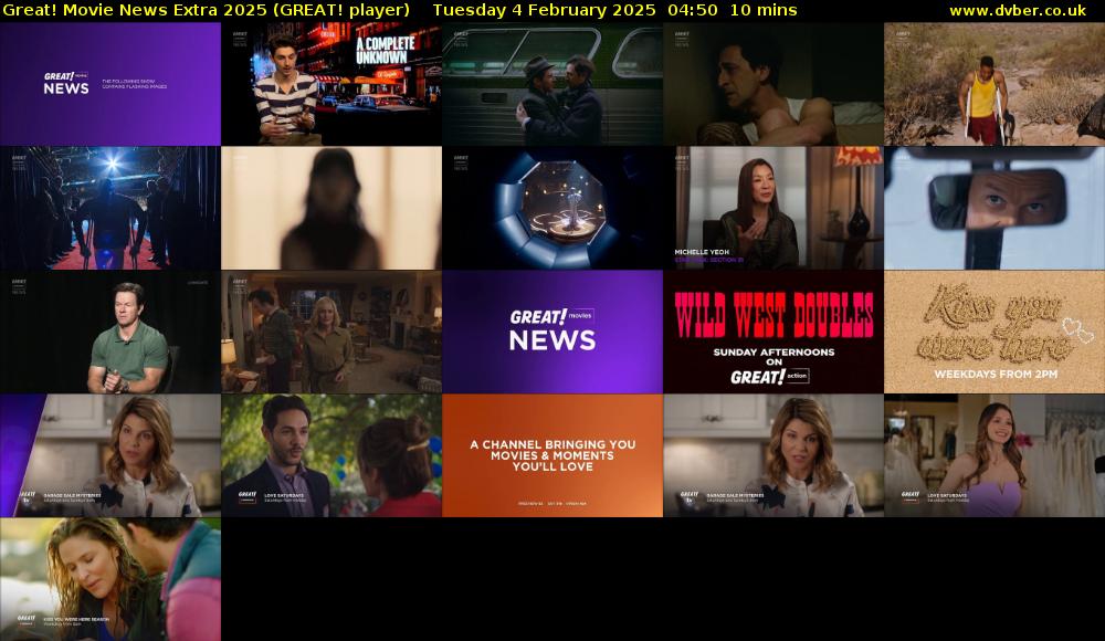 Great! Movie News Extra 2025 (GREAT! player) Tuesday 4 February 2025 04:50 - 05:00