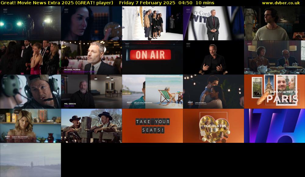 Great! Movie News Extra 2025 (GREAT! player) Friday 7 February 2025 04:50 - 05:00