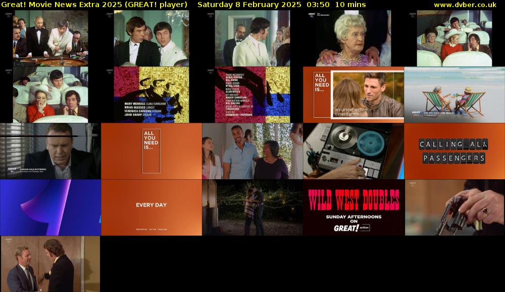 Great! Movie News Extra 2025 (GREAT! player) Saturday 8 February 2025 03:50 - 04:00