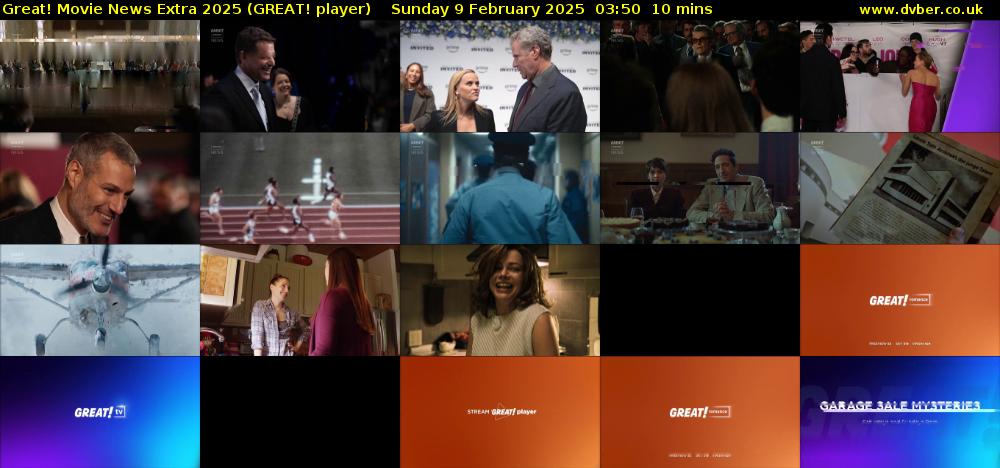 Great! Movie News Extra 2025 (GREAT! player) Sunday 9 February 2025 03:50 - 04:00