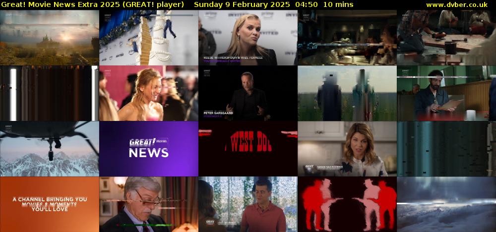 Great! Movie News Extra 2025 (GREAT! player) Sunday 9 February 2025 04:50 - 05:00