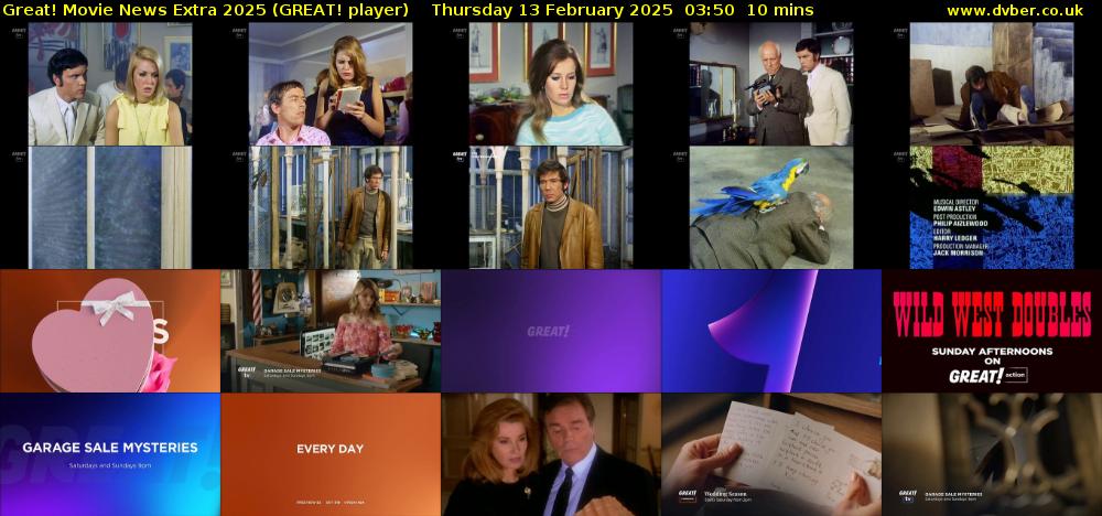 Great! Movie News Extra 2025 (GREAT! player) Thursday 13 February 2025 03:50 - 04:00