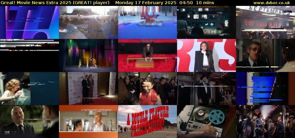Great! Movie News Extra 2025 (GREAT! player) Monday 17 February 2025 04:50 - 05:00
