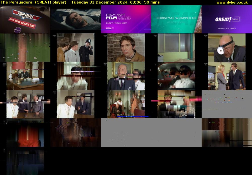 The Persuaders! (GREAT! player) Tuesday 31 December 2024 03:00 - 03:50