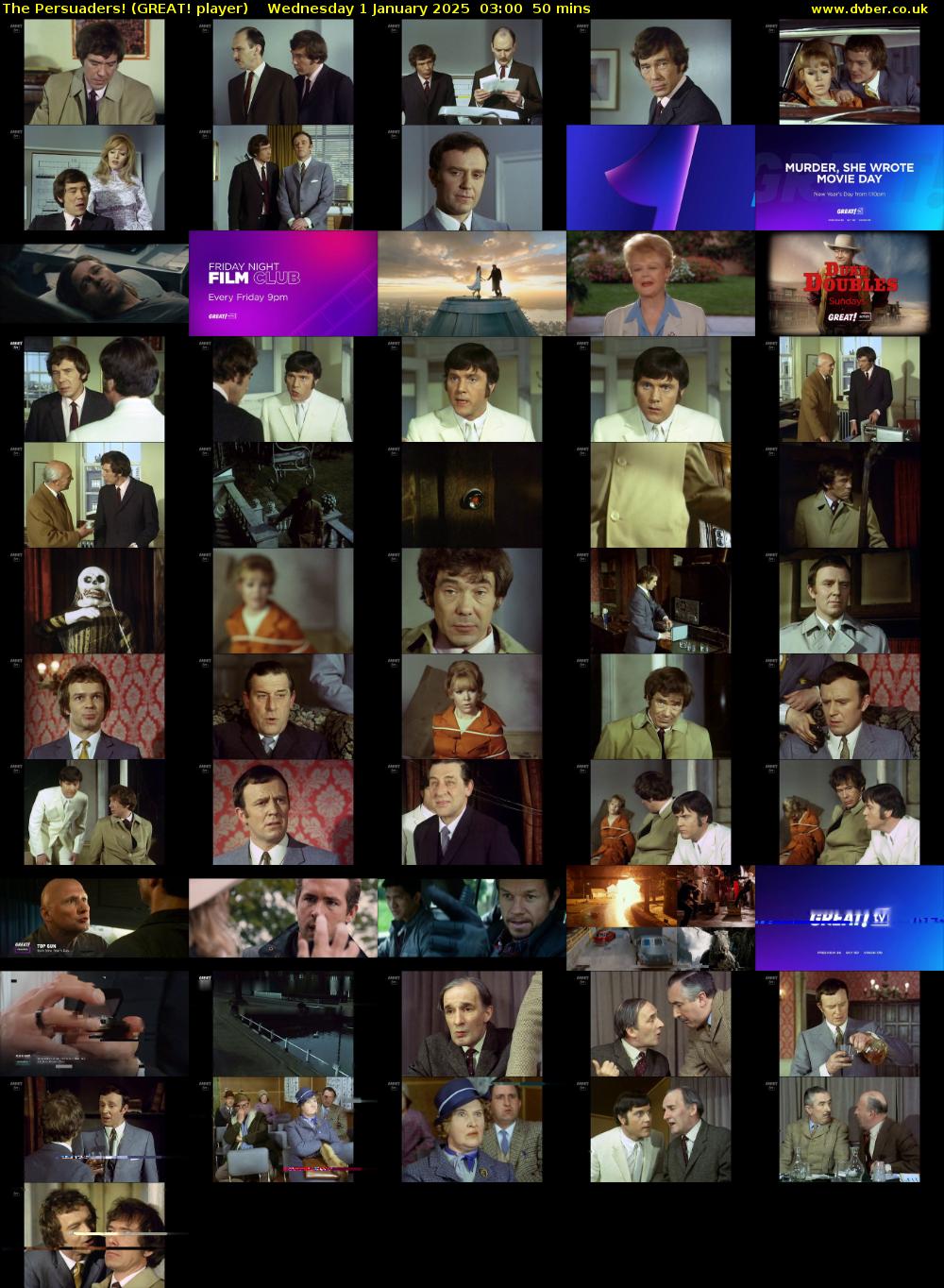 The Persuaders! (GREAT! player) Wednesday 1 January 2025 03:00 - 03:50