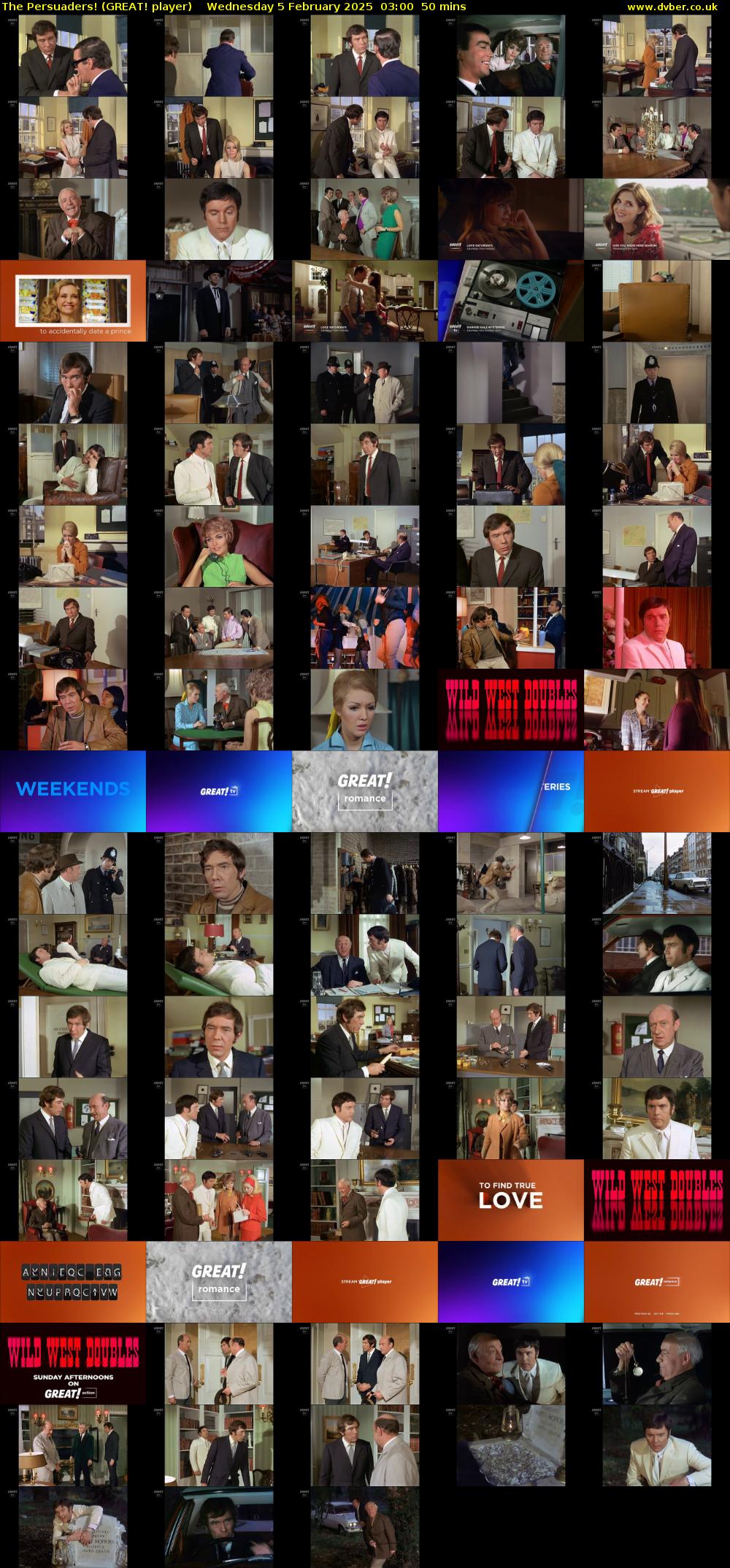 The Persuaders! (GREAT! player) Wednesday 5 February 2025 03:00 - 03:50