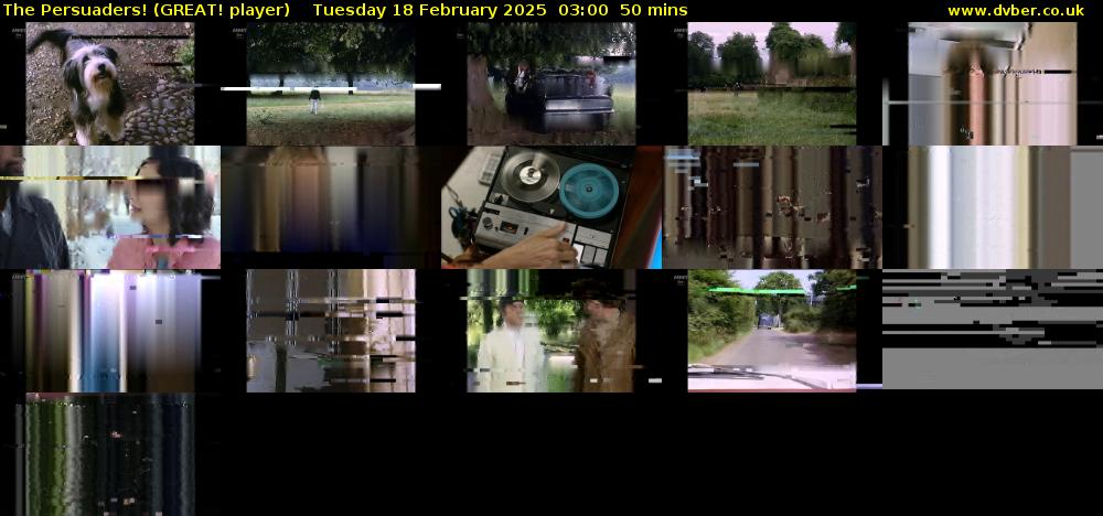 The Persuaders! (GREAT! player) Tuesday 18 February 2025 03:00 - 03:50