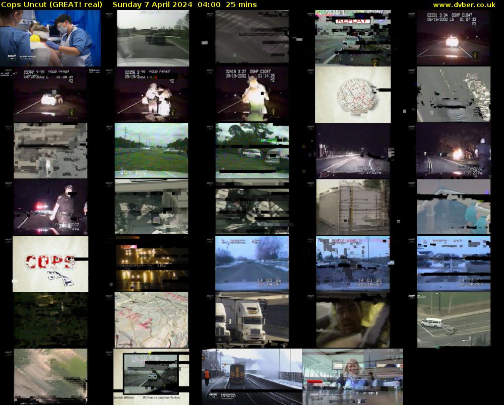 Cops Uncut (GREAT! real) Sunday 7 April 2024 04:00 - 04:25