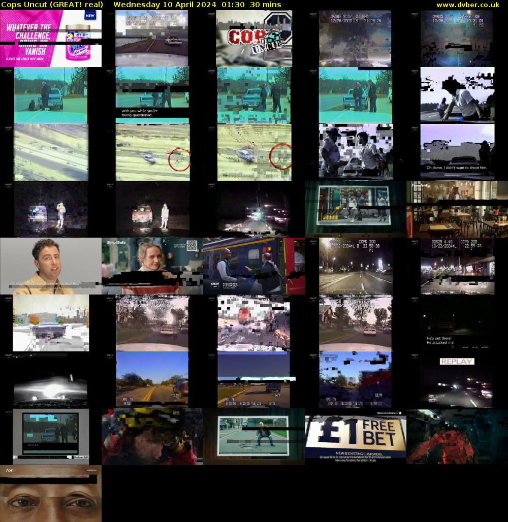 Cops Uncut (GREAT! real) Wednesday 10 April 2024 01:30 - 02:00