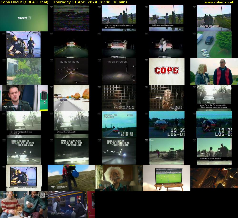 Cops Uncut (GREAT! real) Thursday 11 April 2024 01:00 - 01:30