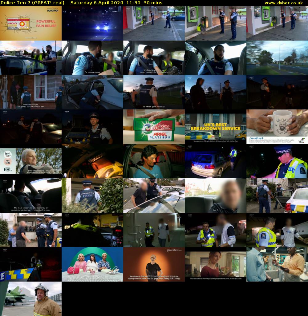 Police Ten 7 (GREAT! real) Saturday 6 April 2024 11:30 - 12:00