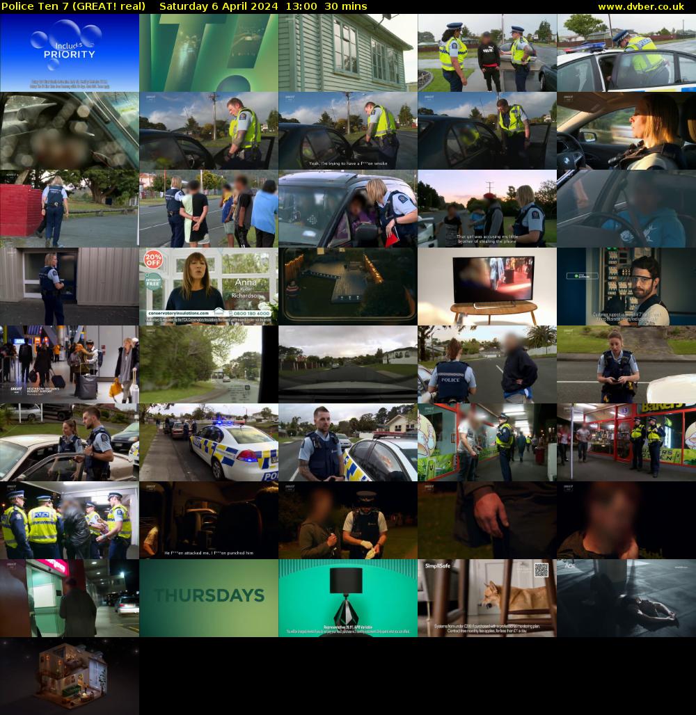 Police Ten 7 (GREAT! real) Saturday 6 April 2024 13:00 - 13:30