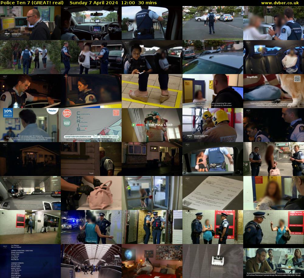 Police Ten 7 (GREAT! real) Sunday 7 April 2024 12:00 - 12:30