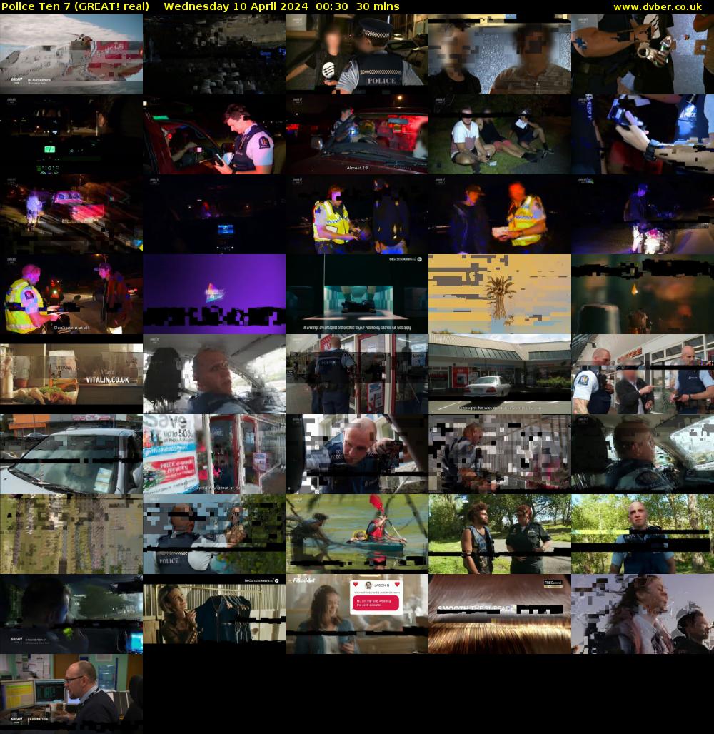 Police Ten 7 (GREAT! real) Wednesday 10 April 2024 00:30 - 01:00