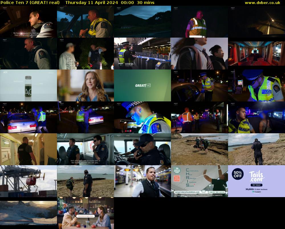 Police Ten 7 (GREAT! real) Thursday 11 April 2024 00:00 - 00:30