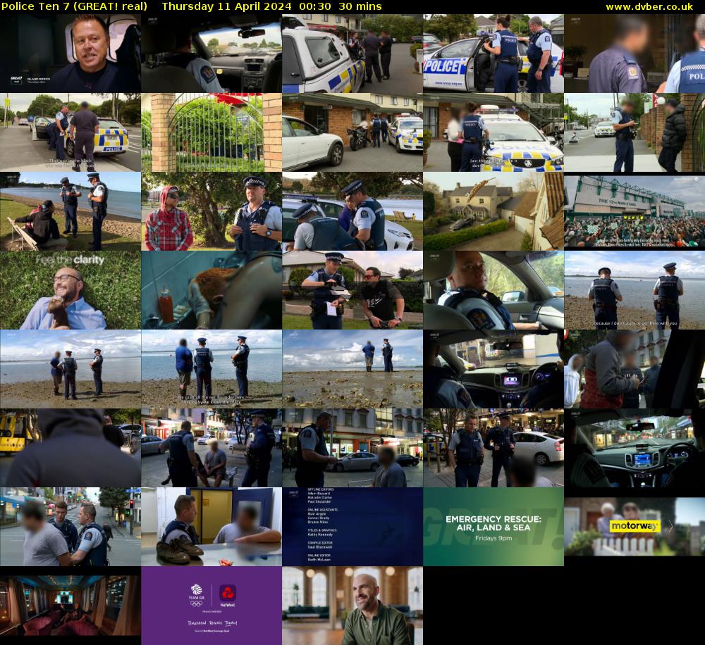 Police Ten 7 (GREAT! real) Thursday 11 April 2024 00:30 - 01:00
