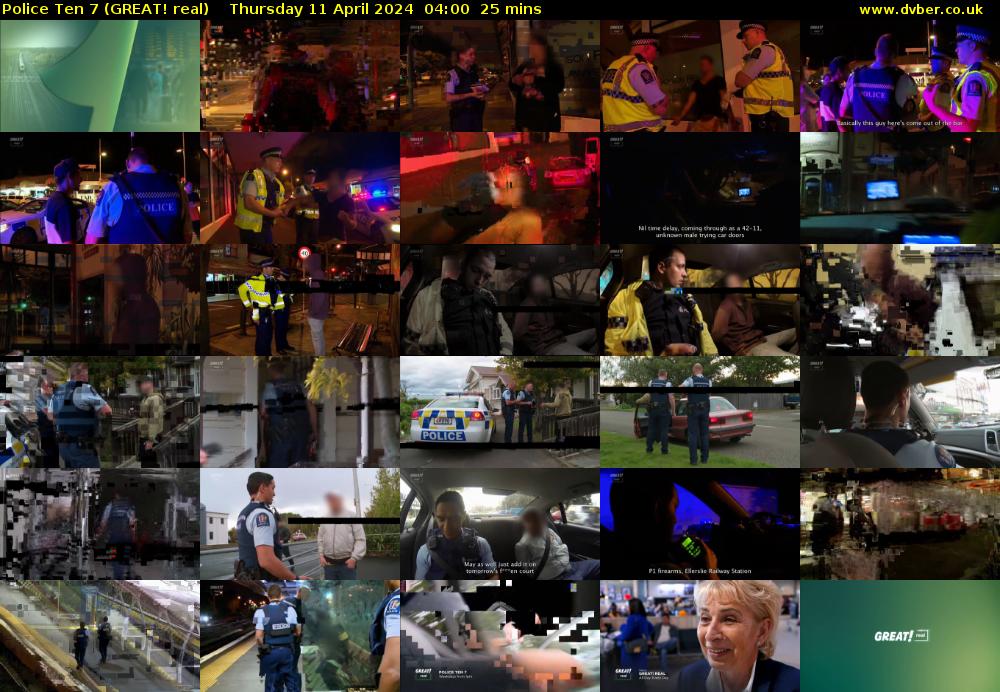 Police Ten 7 (GREAT! real) Thursday 11 April 2024 04:00 - 04:25