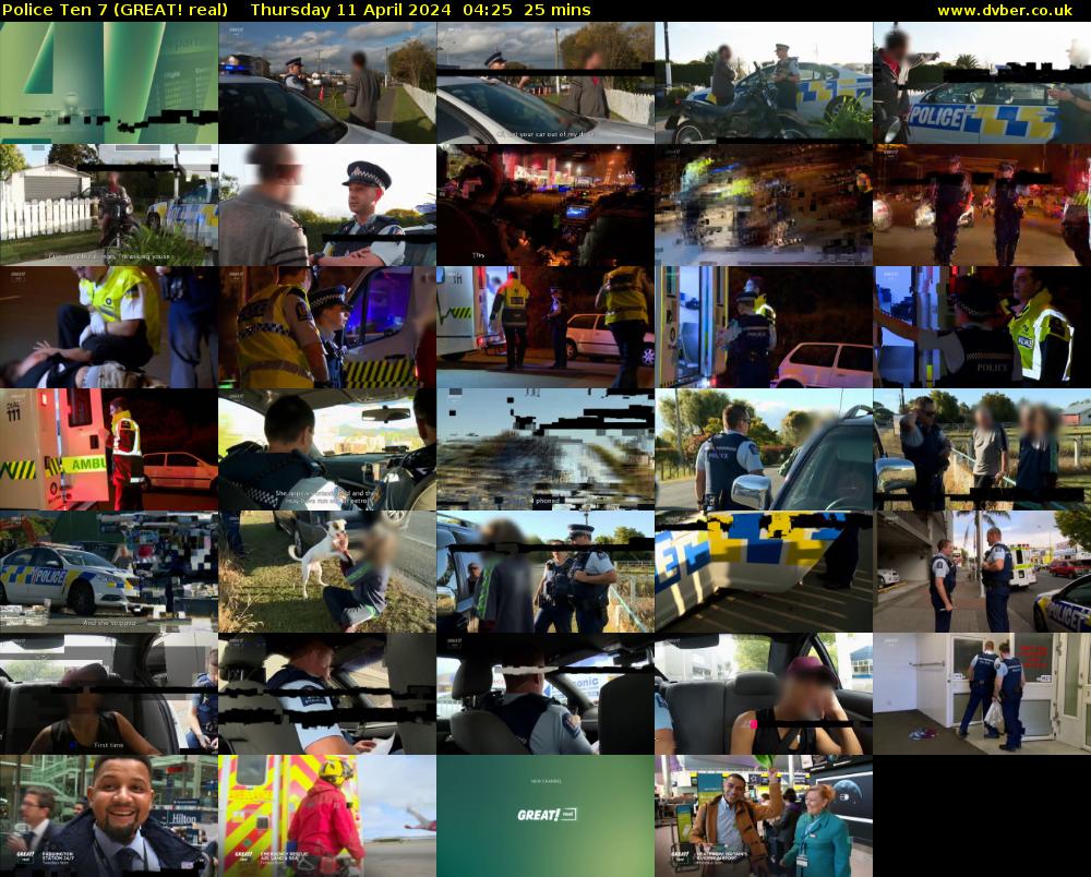 Police Ten 7 (GREAT! real) Thursday 11 April 2024 04:25 - 04:50