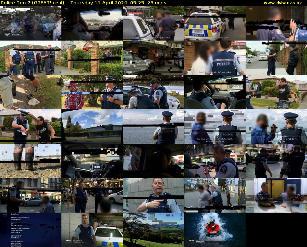 Police Ten 7 (GREAT! real) Thursday 11 April 2024 05:25 - 05:50