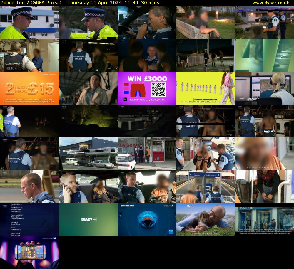 Police Ten 7 (GREAT! real) Thursday 11 April 2024 11:30 - 12:00