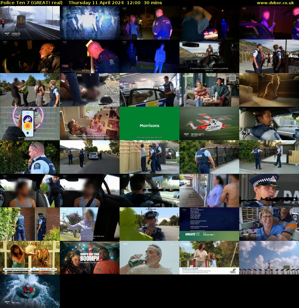 Police Ten 7 (GREAT! real) Thursday 11 April 2024 12:00 - 12:30