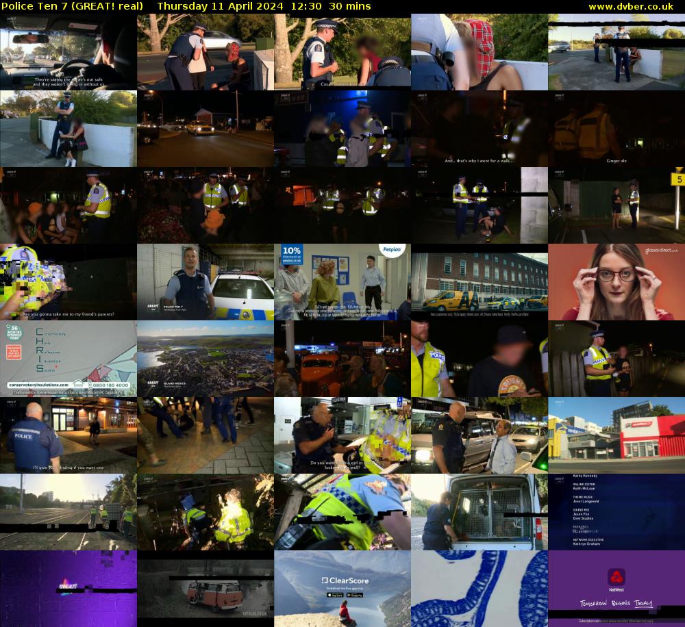 Police Ten 7 (GREAT! real) Thursday 11 April 2024 12:30 - 13:00