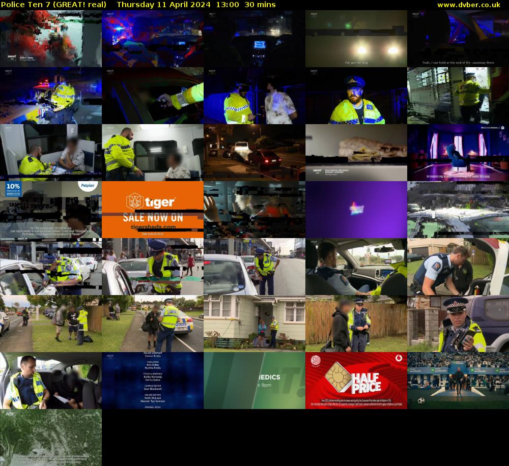 Police Ten 7 (GREAT! real) Thursday 11 April 2024 13:00 - 13:30