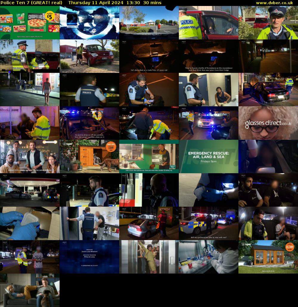 Police Ten 7 (GREAT! real) Thursday 11 April 2024 13:30 - 14:00