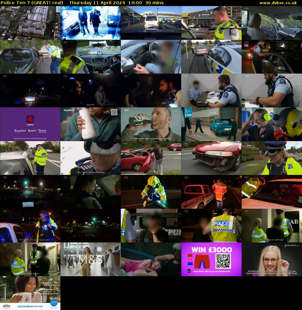 Police Ten 7 (GREAT! real) Thursday 11 April 2024 14:00 - 14:30