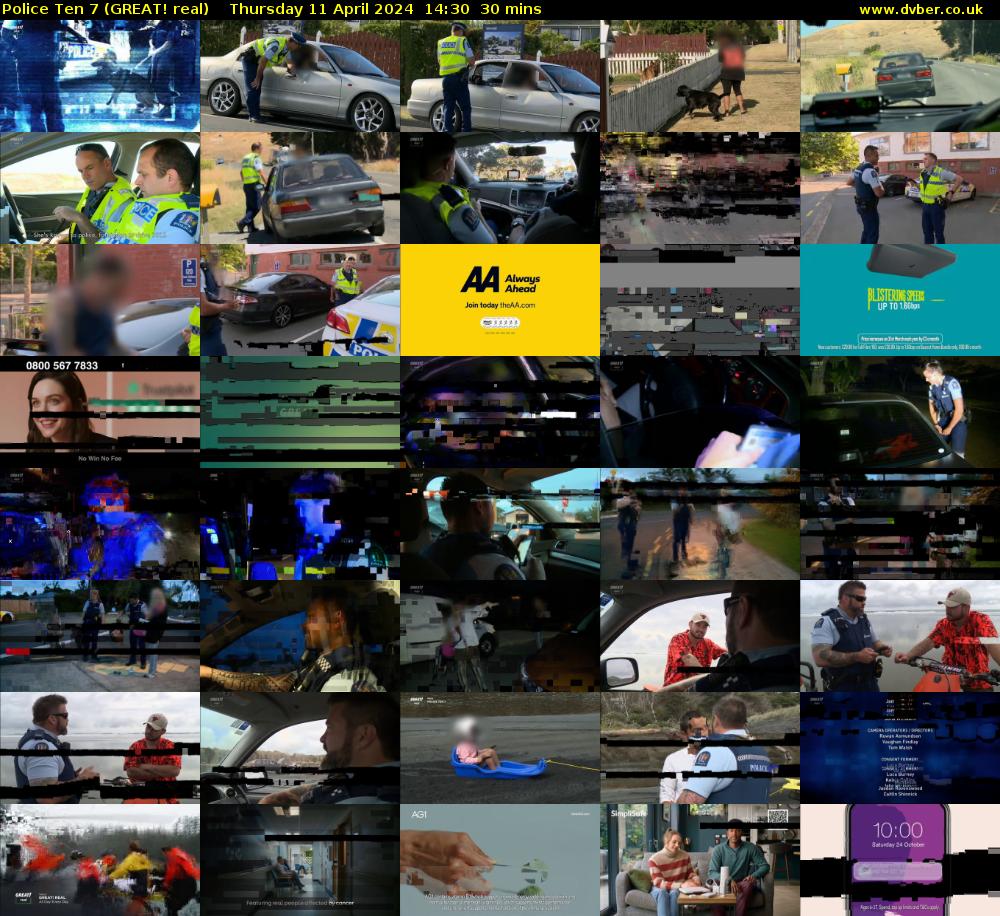 Police Ten 7 (GREAT! real) Thursday 11 April 2024 14:30 - 15:00