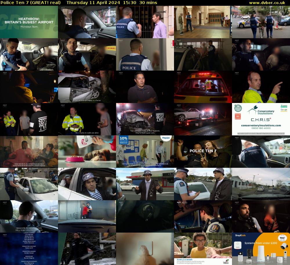 Police Ten 7 (GREAT! real) Thursday 11 April 2024 15:30 - 16:00