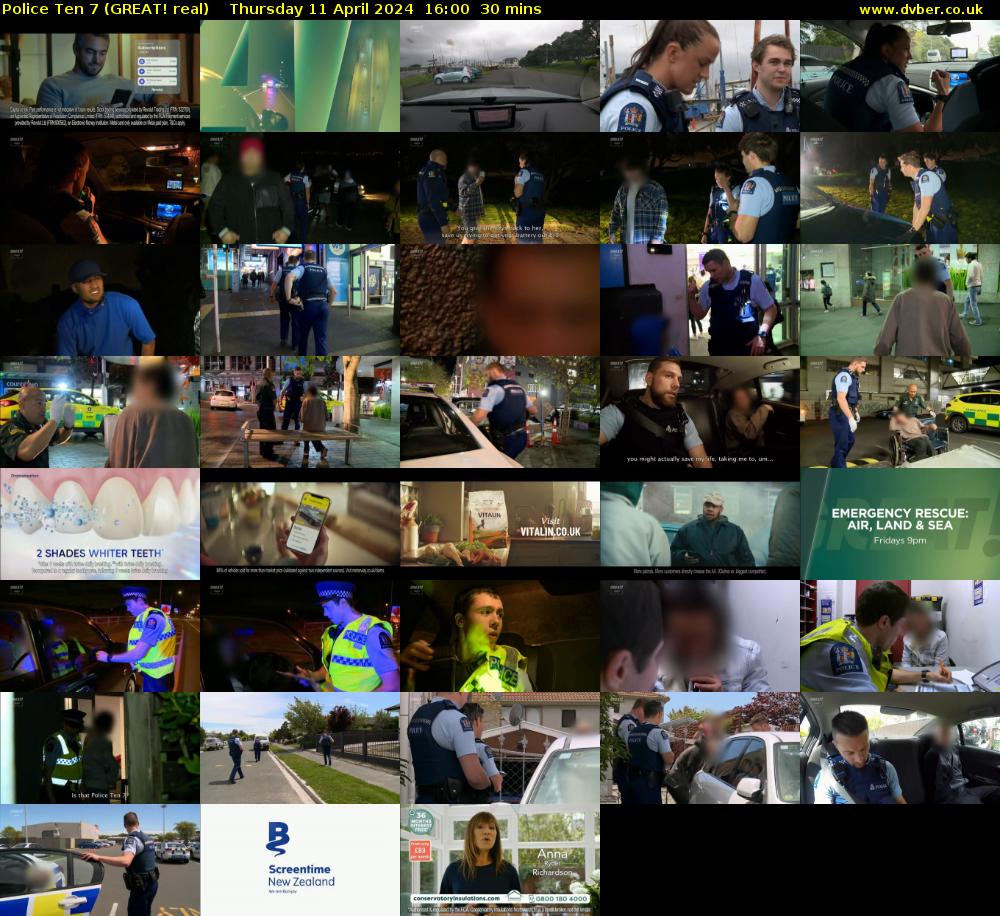 Police Ten 7 (GREAT! real) Thursday 11 April 2024 16:00 - 16:30
