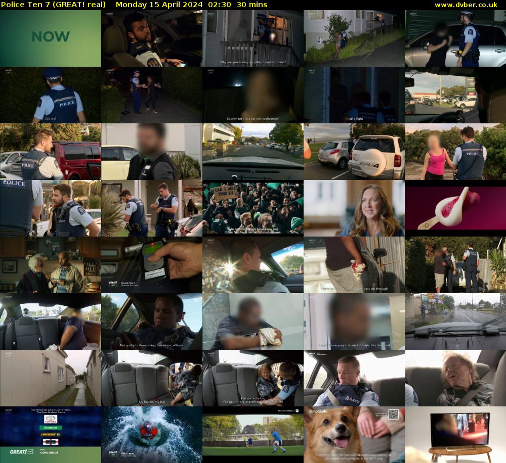 Police Ten 7 (GREAT! real) Monday 15 April 2024 02:30 - 03:00